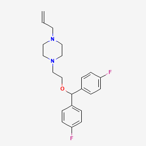 molecular formula C22H26F2N2O B15419566 1-{2-[Bis(4-fluorophenyl)methoxy]ethyl}-4-(prop-2-en-1-yl)piperazine CAS No. 112931-81-4