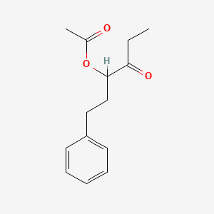 4-Oxo-1-phenylhexan-3-yl acetate