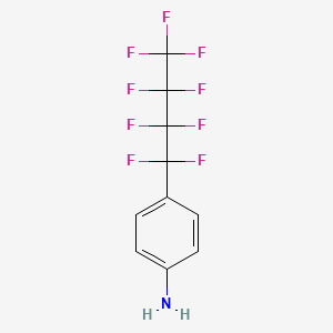 molecular formula C10H6F9N B15419610 Benzenamine, 4-(nonafluorobutyl)- CAS No. 114262-65-6