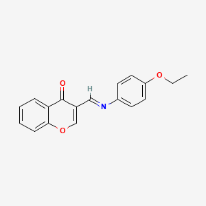 3-{(E)-[(4-Ethoxyphenyl)imino]methyl}-4H-1-benzopyran-4-one