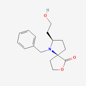 7-Oxa-1-azaspiro[4.4]nonan-6-one, 2-(2-hydroxyethyl)-1-(phenylmethyl)-, (2R,5R)-rel-