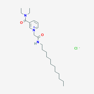 molecular formula C24H42ClN3O2 B15419641 3-(Diethylcarbamoyl)-1-[2-(dodecylamino)-2-oxoethyl]pyridin-1-ium chloride CAS No. 121620-83-5