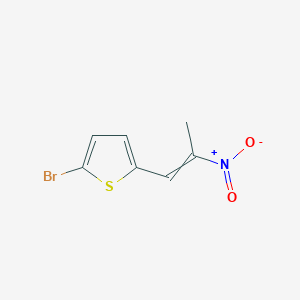 molecular formula C7H6BrNO2S B15419662 Thiophene, 2-bromo-5-(2-nitro-1-propenyl)- CAS No. 124941-12-4