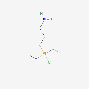 molecular formula C9H22ClNSi B15419679 3-[Chlorodi(propan-2-yl)silyl]propan-1-amine CAS No. 113641-36-4