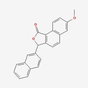 molecular formula C23H16O3 B15419700 7-Methoxy-3-(naphthalen-2-yl)naphtho[1,2-c]furan-1(3h)-one CAS No. 114326-26-0