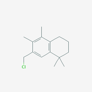 molecular formula C15H21Cl B15419709 7-(Chloromethyl)-1,1,5,6-tetramethyl-1,2,3,4-tetrahydronaphthalene CAS No. 112920-22-6