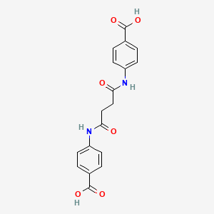 molecular formula C18H16N2O6 B15419741 4-[[4-(4-Carboxyanilino)-4-oxobutanoyl]amino]benzoic acid CAS No. 119360-03-1