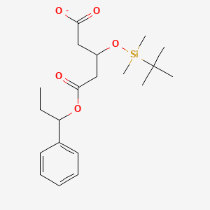 molecular formula C20H31O5Si- B15419745 3-{[tert-Butyl(dimethyl)silyl]oxy}-5-oxo-5-(1-phenylpropoxy)pentanoate CAS No. 121331-27-9