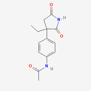 molecular formula C14H16N2O3 B15419749 N-[4-(3-Ethyl-2,5-dioxopyrrolidin-3-yl)phenyl]acetamide CAS No. 113701-63-6