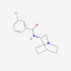 molecular formula C14H17ClN2O B15419765 N-(3S)-1-Azabicyclo[2.2.2]oct-3-yl-3-chlorobenzamide CAS No. 120570-08-3