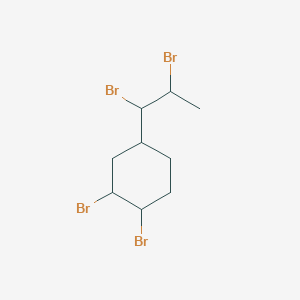 molecular formula C9H14Br4 B15419782 1,2-Dibromo-4-(1,2-dibromopropyl)cyclohexane CAS No. 114560-08-6