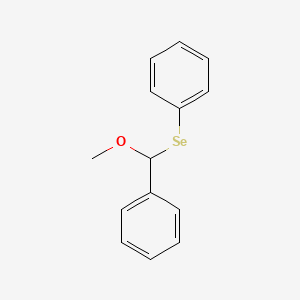 molecular formula C14H14OSe B15419816 {[Methoxy(phenyl)methyl]selanyl}benzene CAS No. 120455-17-6