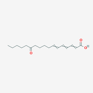 molecular formula C17H26O3 B15419826 12-Oxoheptadeca-2,4,6-trienoic acid CAS No. 116790-82-0