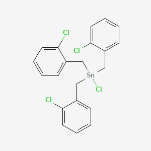 molecular formula C21H18Cl4Sn B15419829 Chlorotris[(2-chlorophenyl)methyl]stannane CAS No. 112765-07-8