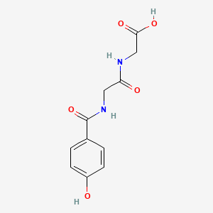 molecular formula C11H12N2O5 B15419838 Glycine, N-[N-(4-hydroxybenzoyl)glycyl]- CAS No. 113236-11-6