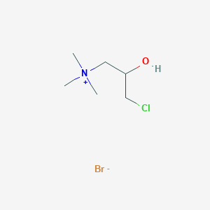 molecular formula C6H15BrClNO B15419854 3-Chloro-2-hydroxy-N,N,N-trimethylpropan-1-aminium bromide CAS No. 115811-84-2