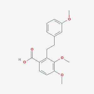 molecular formula C18H20O5 B15419901 3,4-Dimethoxy-2-[2-(3-methoxyphenyl)ethyl]benzoic acid CAS No. 112431-66-0