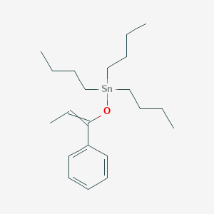 molecular formula C21H36OSn B15419933 Tributyl[(1-phenylprop-1-EN-1-YL)oxy]stannane CAS No. 116425-53-7