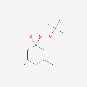 molecular formula C15H30O3 B15419934 1-Methoxy-3,3,5-trimethyl-1-[(2-methylbutan-2-yl)peroxy]cyclohexane CAS No. 125785-58-2