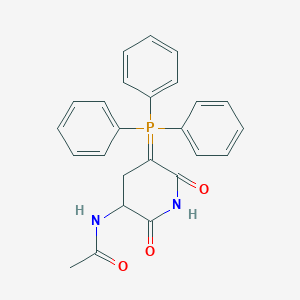 N-[2,6-Dioxo-5-(triphenyl-lambda~5~-phosphanylidene)piperidin-3-yl]acetamide