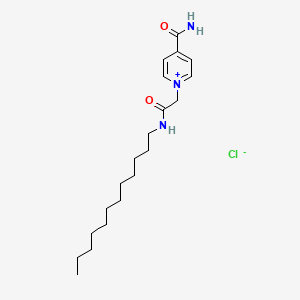 molecular formula C20H34ClN3O2 B15419975 4-Carbamoyl-1-[2-(dodecylamino)-2-oxoethyl]pyridin-1-ium chloride CAS No. 114329-10-1