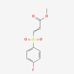 molecular formula C10H9FO4S B15419986 Methyl 3-(4-fluorobenzene-1-sulfonyl)prop-2-enoate CAS No. 114140-99-7