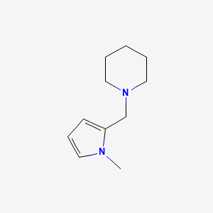 molecular formula C11H18N2 B15419991 Piperidine, 1-[(1-methyl-1H-pyrrol-2-yl)methyl]- CAS No. 117326-56-4