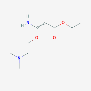 molecular formula C9H18N2O3 B15419992 Ethyl 3-amino-3-[2-(dimethylamino)ethoxy]prop-2-enoate CAS No. 112230-38-3