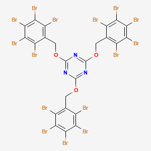 molecular formula C24H6Br15N3O3 B15420066 2,4,6-Tris[(pentabromophenyl)methoxy]-1,3,5-triazine CAS No. 121670-19-7