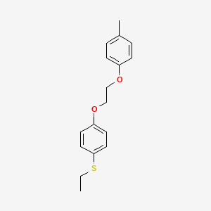 molecular formula C17H20O2S B15420072 1-(Ethylsulfanyl)-4-[2-(4-methylphenoxy)ethoxy]benzene CAS No. 114494-49-4