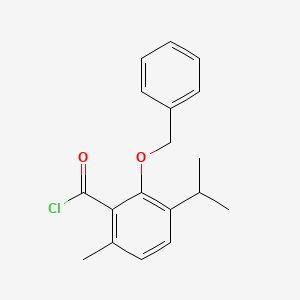 molecular formula C18H19ClO2 B15420101 2-(Benzyloxy)-6-methyl-3-(propan-2-yl)benzoyl chloride CAS No. 112404-43-0