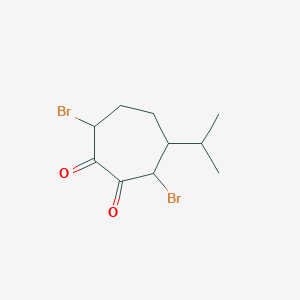 3,7-Dibromo-4-(propan-2-yl)cycloheptane-1,2-dione