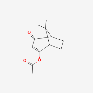 molecular formula C12H16O3 B15420187 8,8-Dimethyl-4-oxobicyclo[3.2.1]oct-2-en-2-yl acetate CAS No. 111931-33-0