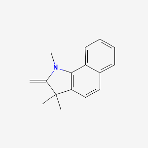 molecular formula C16H17N B15420206 1H-Benz[g]indole, 2,3-dihydro-1,3,3-trimethyl-2-methylene- CAS No. 113900-50-8