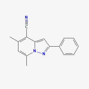 5,7-Dimethyl-2-phenylpyrazolo[1,5-a]pyridine-4-carbonitrile