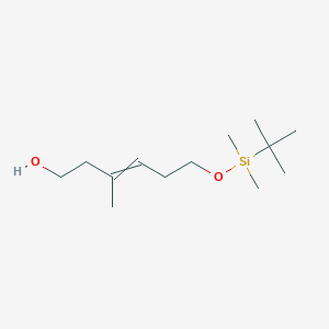 molecular formula C13H28O2Si B15420225 6-{[tert-Butyl(dimethyl)silyl]oxy}-3-methylhex-3-en-1-ol CAS No. 117832-39-0