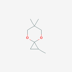 molecular formula C9H16O2 B15420243 1,6,6-Trimethyl-4,8-dioxaspiro[2.5]octane CAS No. 112482-11-8