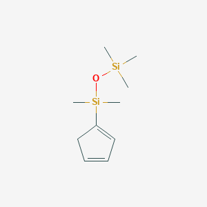 molecular formula C10H20OSi2 B15420278 Cyclopenta-1,3-dien-1-yl-dimethyl-trimethylsilyloxysilane CAS No. 119415-97-3