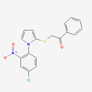 2-{[1-(4-Chloro-2-nitrophenyl)-1H-pyrrol-2-yl]sulfanyl}-1-phenylethan-1-one