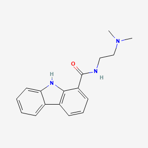 molecular formula C17H19N3O B15420315 9H-Carbazole-1-carboxamide, N-[2-(dimethylamino)ethyl]- CAS No. 112022-16-9