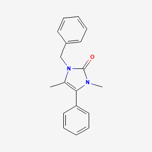 molecular formula C18H18N2O B15420318 1-Benzyl-3,5-dimethyl-4-phenyl-1,3-dihydro-2H-imidazol-2-one CAS No. 113313-89-6