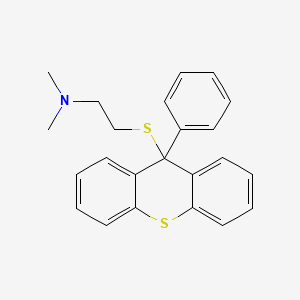 N,N-Dimethyl-2-[(9-phenyl-9H-thioxanthen-9-yl)sulfanyl]ethan-1-amine