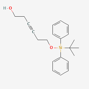 molecular formula C22H28O2Si B15420360 3-Hexyn-1-ol, 6-[[(1,1-dimethylethyl)diphenylsilyl]oxy]- CAS No. 122069-55-0