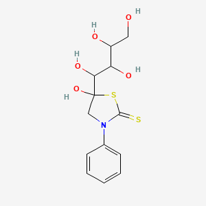 5-Hydroxy-3-phenyl-5-(1,2,3,4-tetrahydroxybutyl)-1,3-thiazolidine-2-thione