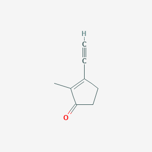 molecular formula C8H8O B15420385 3-Ethynyl-2-methylcyclopent-2-en-1-one CAS No. 121590-82-7