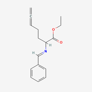 Ethyl 2-[(E)-benzylideneamino]hepta-5,6-dienoate