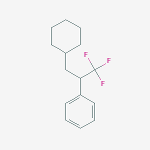 molecular formula C15H19F3 B15420408 (3-Cyclohexyl-1,1,1-trifluoropropan-2-yl)benzene CAS No. 113295-94-6