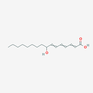 molecular formula C16H26O3 B15420410 8-Hydroxyhexadeca-2,4,6-trienoic acid CAS No. 121000-25-7