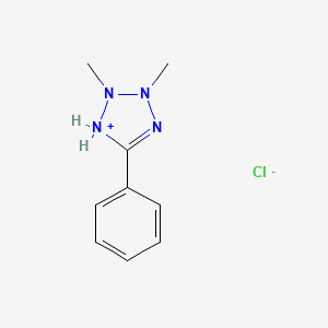 molecular formula C9H13ClN4 B15420430 2,3-Dimethyl-5-phenyl-2,3-dihydro-1H-tetrazol-1-ium chloride CAS No. 122644-98-8