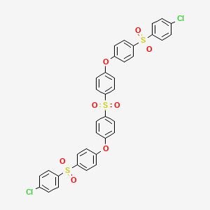 molecular formula C36H24Cl2O8S3 B15420444 1,1'-{Sulfonylbis[(4,1-phenylene)oxy]}bis[4-(4-chlorobenzene-1-sulfonyl)benzene] CAS No. 121464-64-0